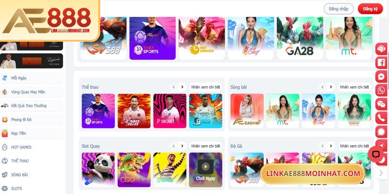 Cơ hội trải nghiệm các lựa chọn game AE888 thú vị