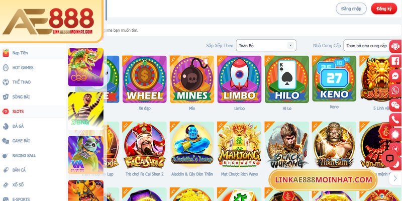 Các tựa game slots AE888 với cơ chế thưởng cực khủng